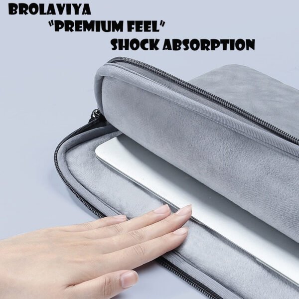 (Renewed) BROLAVIYA® 14 Inch Laptop Sleeve Bag For Macbook Air/ MacBook  Pro/ Surface Laptop/ Book Protective PU, Polyester Handbag Case Cover For 