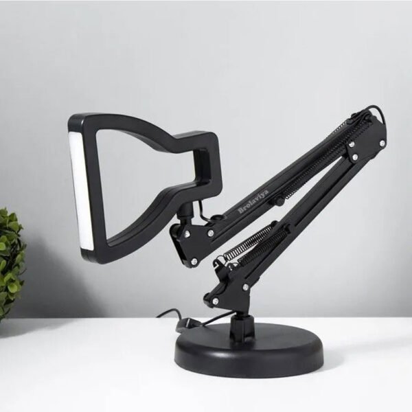 BROLAVIYA® Heavy Base Tabletop LED Desk Lamp Light with Metal Arm Table Lamp Stand, 3 Lighting Modes, 360 Degree Spin for Home Office, Desktop, Bedroom, Reading, etc