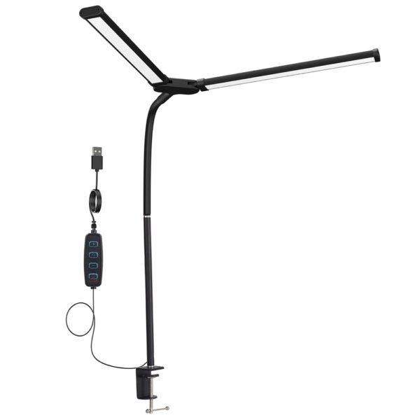 BROLAVIYA® Overhead LED 2 Head Dimmable Desk Lamp Extra-Long Height Light with Multi - Angle Rotation, 3 Lighting Modes for Home, Office, Desktop, Bedroom, Reading etc