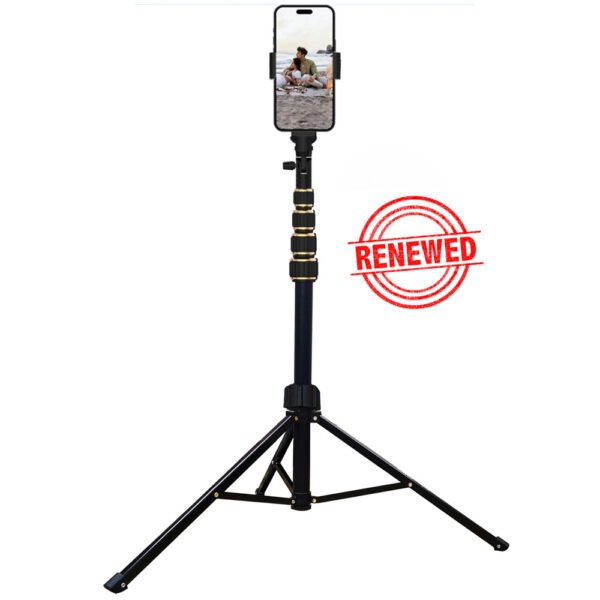 (Renewed) BROLAVIYA® Multi-Function Mobile Phone Live Broadcast Tripod Stand Dual Use Tripod and Selfie Stick at Travel Use Video Shooting Stage Program Study Event and Team Meeting