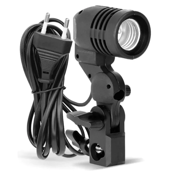 BROLAVIYA® E27 Single Head Bulb Holder Socket Flash Umbrella Bracket Photo Lighting Bulb Holder For Photography Studio Accessories